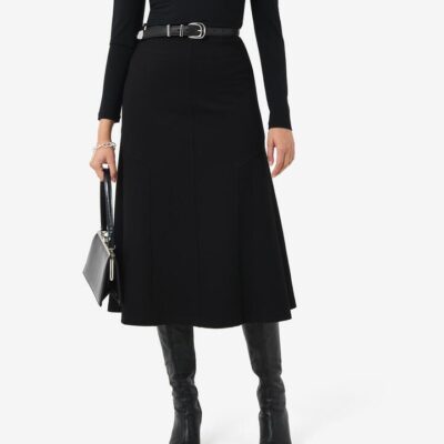 FORCAST Adele Side Panel Midi Skirt