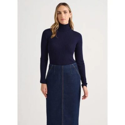 David Lawrence Stasia Merino Roll Neck Knit