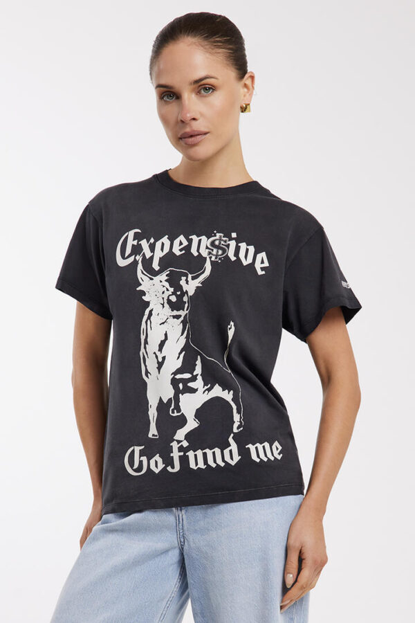 Something Very Special Taurus Boxy Vintage Tee Vintage Black
