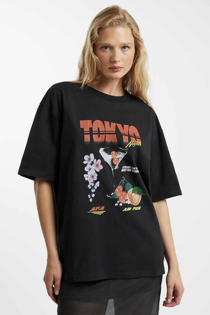 Sea Street Tokyo Nights T-Shirt Black - Miss Nelly