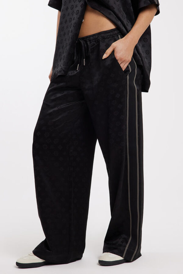 Something Very Special Jaquard Satin Vaycay Pant Black