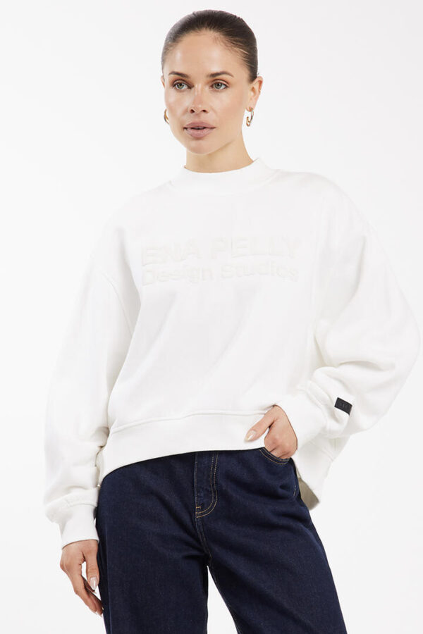 Ena Pelly Timeless Sweatshirt Vintage White