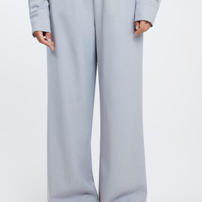 Ode Clay Wide Leg Pant Cloud Pinstripe