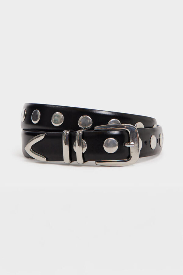Ode Coin Stud Belt Onyx