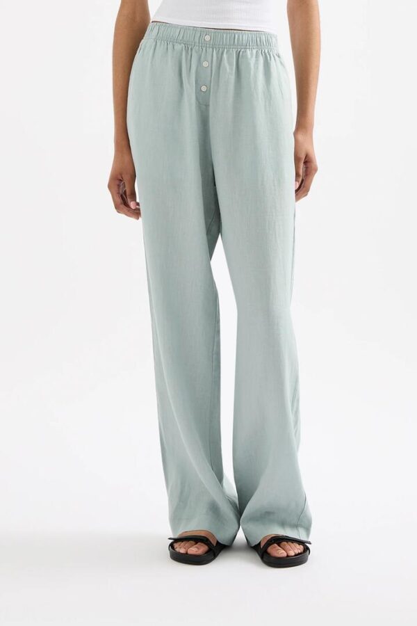 Nude Lucy Lounge Linen Pant Linen Green