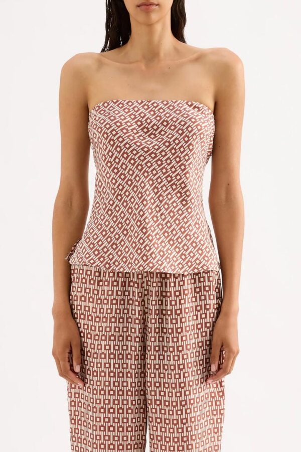 Nude Lucy Womens Jasper Cupro Bodice Print Size L