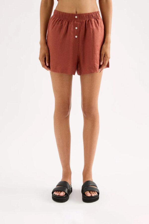 Nude Lucy Lounge Linen Short Linen Orange