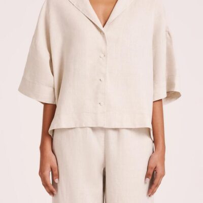 Nude Lucy Lounge Linen Shirt Linen Cream