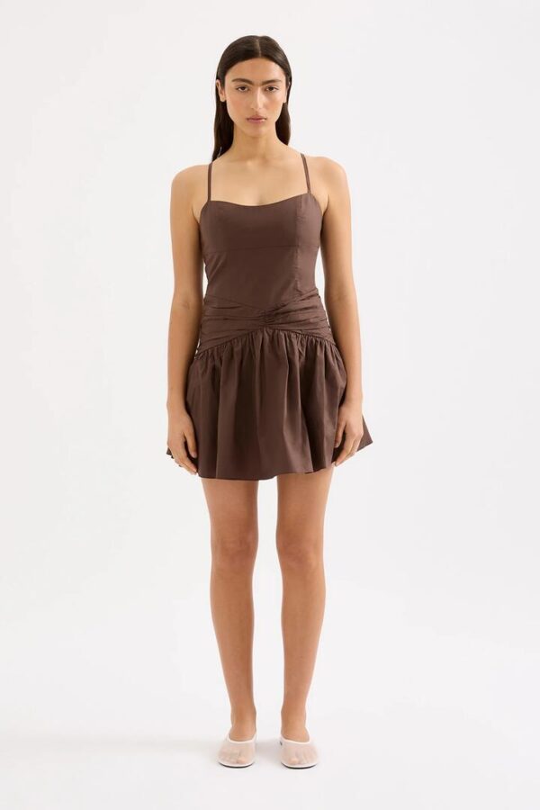 Nude Lucy Skarla Mini Dress Cotton Brown