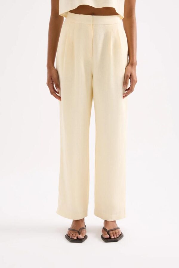 Nude Lucy Ingrid Linen Pant Linen Yellow