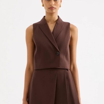 Nude Lucy Easton Vest Brown