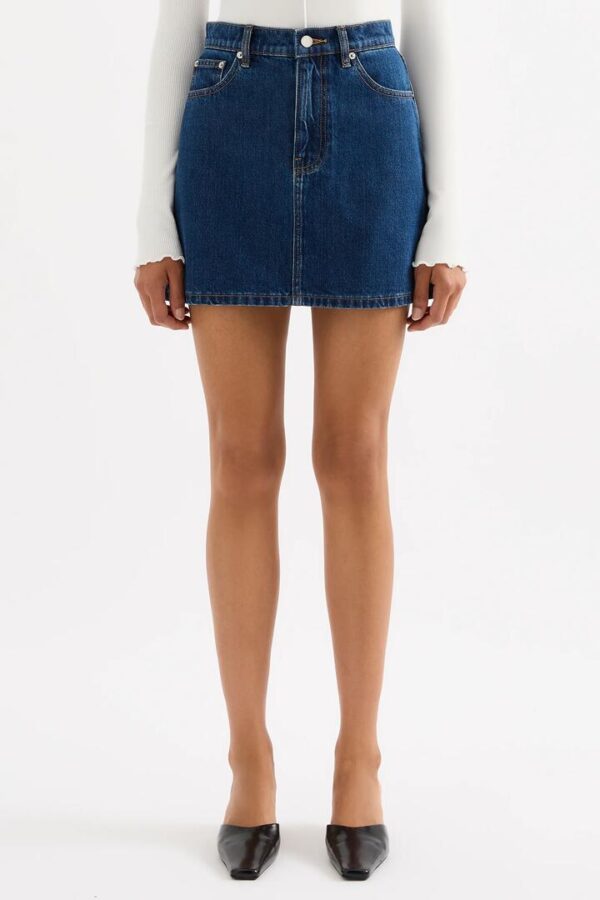 Nude Lucy Sia Denim Mini Skirt Denim Blue
