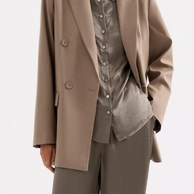 Nude Lucy Womens Dareen Blazer Brown Size S