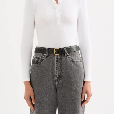 Nude Lucy Binx Ls Top Cotton White