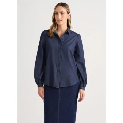 David Lawrence Ellena Chambray Blouse
