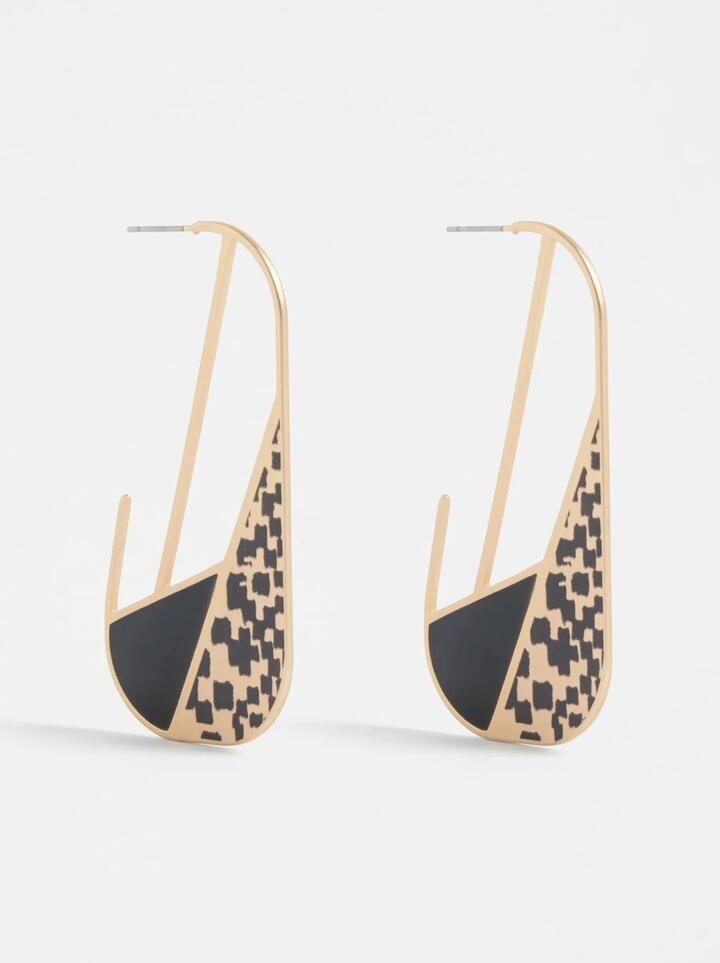 ELK MOND HOOP EARRING - Miss Nelly