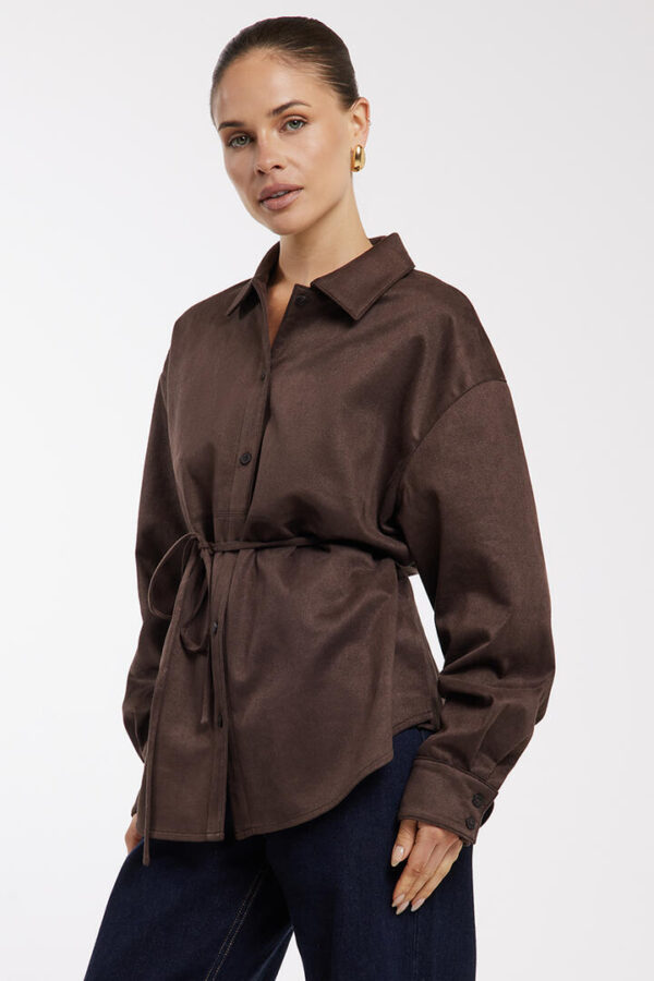 Ode Lennon Suede Shacket Cacao