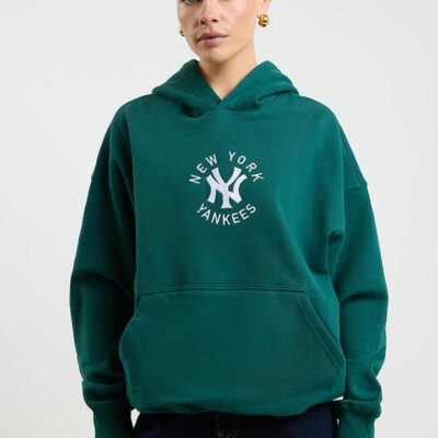 Majestic Mid Crest Boxy Hoodie Yankees Deep Emerald