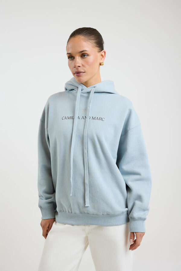 Camilla And Marc Grayson Logo Hoodie Light Blue