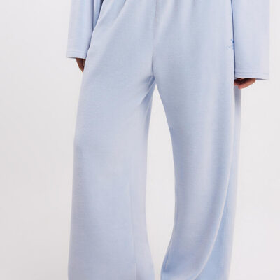 Stylerunner Posh Velour Trackpant Sky Blue