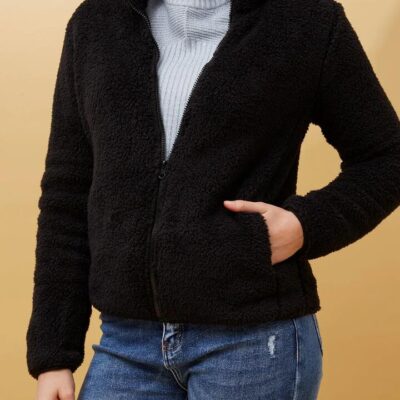 CAROLINE K MORGAN HIGH NECK ZIP JACKET