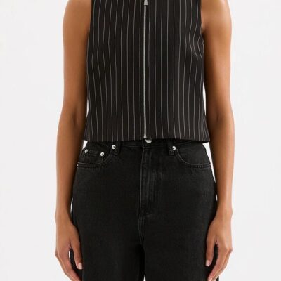 Nude Lucy Maeve Pinstripe Vest Stripes