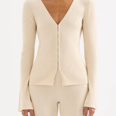 Nude Lucy Ettiene Knit Cardigan Cotton Cream