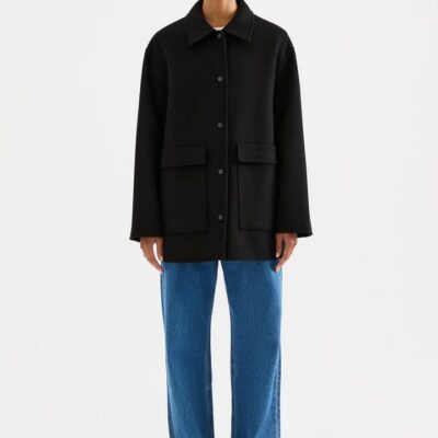 Nude Lucy Levi Wool Coat Black