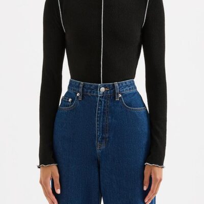 Nude Lucy Xander Ls Top Black