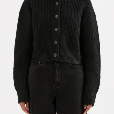Nude Lucy Nixon Cropped Cardigan Black