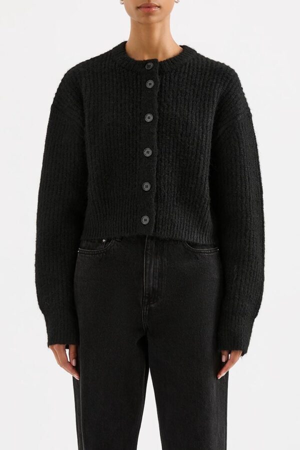 Nude Lucy Nixon Cropped Cardigan Black