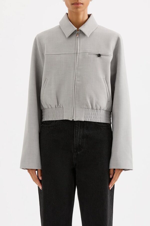 Nude Lucy Elena Bomber Jacket Grey