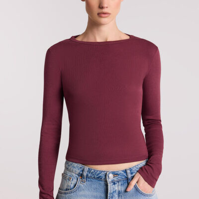 Stylerunner MK x SR Perry Long Sleeve Tee Plum Berry