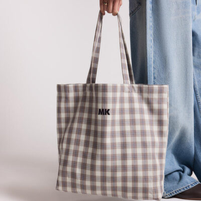 Stylerunner MK x SR Emery Check Tote Bag