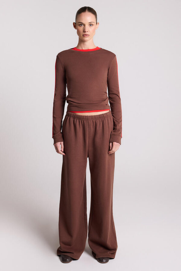 Stylerunner MK x SR Flynn Wide Leg Trackpant Hazelnut