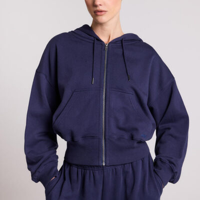 Stylerunner MK x SR Flynn Cropped Zip Hoodie Inkling