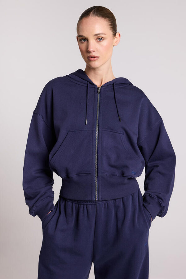 Stylerunner MK x SR Flynn Cropped Zip Hoodie Inkling