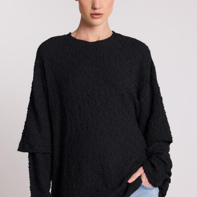 Stylerunner MK x SR Layne Layered Long Sleeve Shirt Onyx