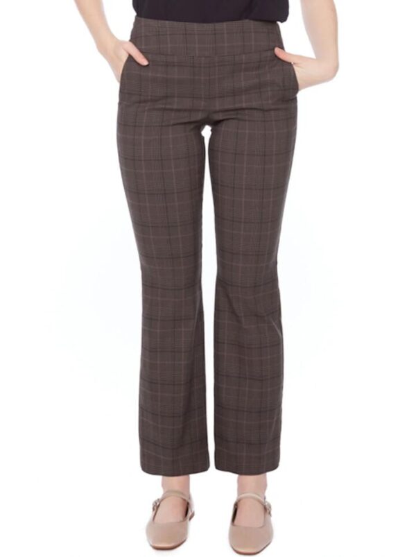 UP! VINLEE PLAID TECHNO BOOTCUT PANT