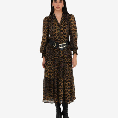 FORCAST Shakira V-neck Button Dress