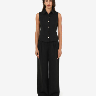 FORCAST Dolly Pleated Wide Leg Pants