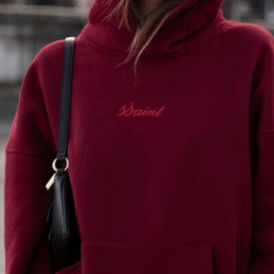 Sśaint Logo Hoodie Cherry