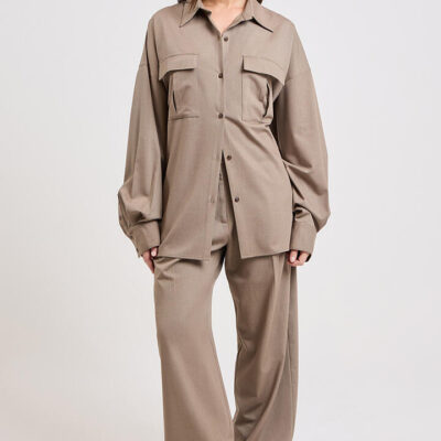 Ode Gal Shirt With Tie Natural