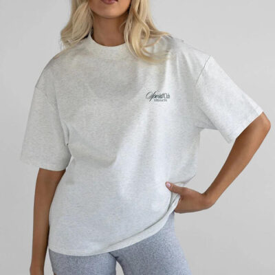 Leelo Active Sports Club Boyfriend Tee Oatmeal