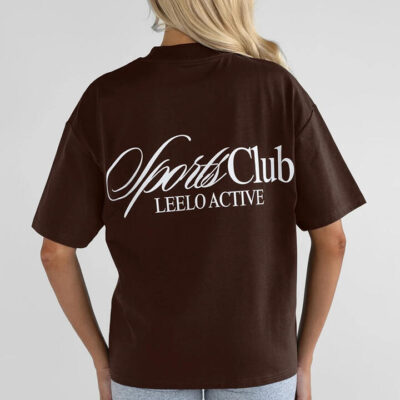 Leelo Active Sports Club Boyfriend Tee Chocolate Brown