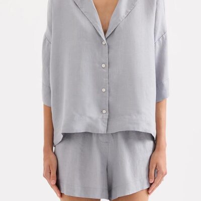 Nude Lucy Lounge Linen Shirt Linen Blue