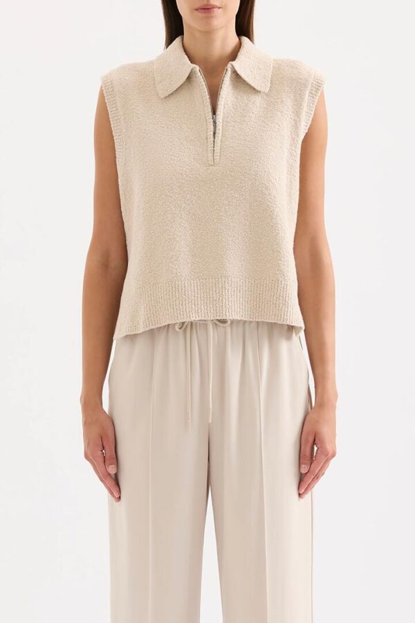 Nude Lucy Ordell Knit Vest Cotton Cream