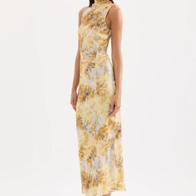 Nude Lucy Lumine Mesh Maxi Dress Print