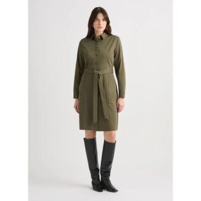 David Lawrence Marabel Cotton Sateen Dress