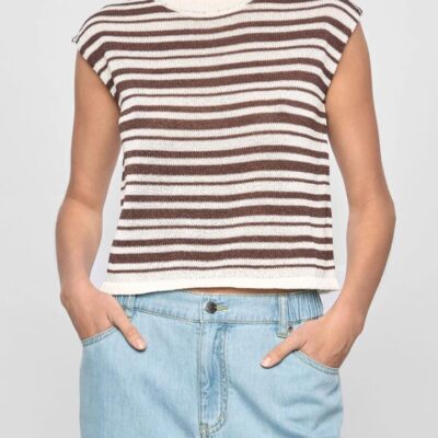 STAPLE THE LABEL PALMER STRIPE KNIT TANK